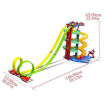 Ensemble de piste de course BB Junior Mega, garage