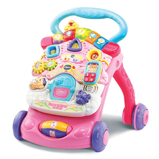vtech super trotteur 2 in 1 pink, french