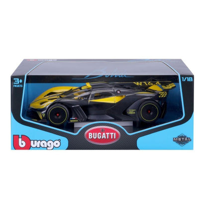 Bburago Bugatti Bolide,  gelb/schwarz, 1:18