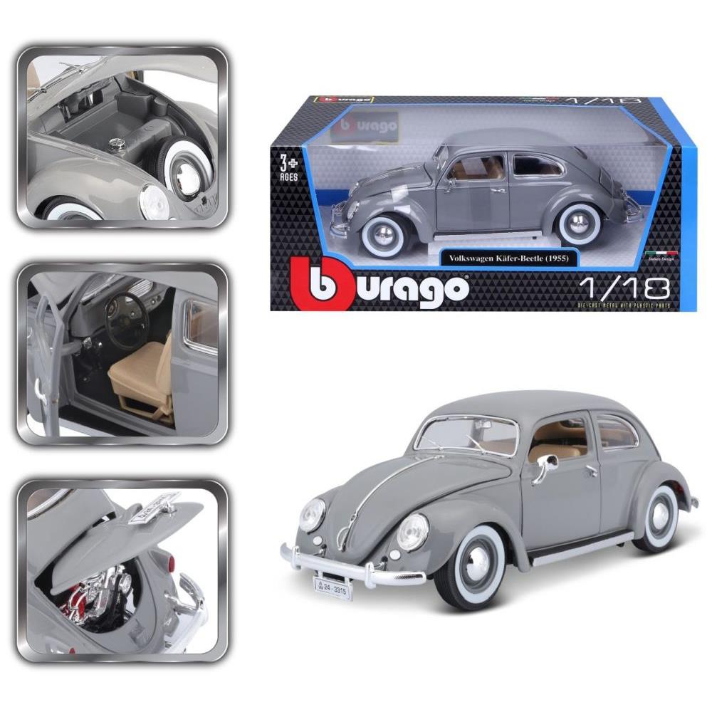Bburago Volkswagen Käfer 1955 grau 1/18
