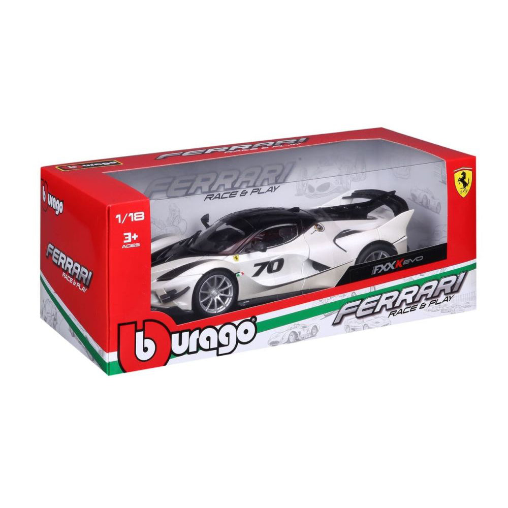 Bburago Ferrari Race & Play FXX-K EVO, weiss, 1:18