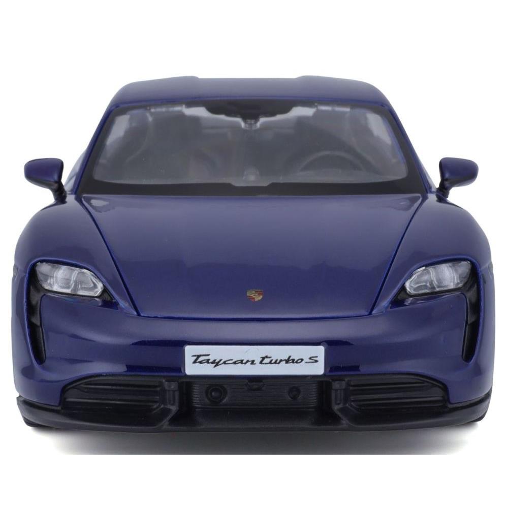 Bburago Porsche Taycan Turbo S blau 1/24