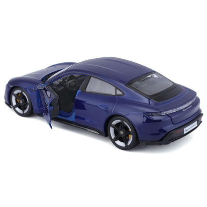 Bburago Porsche Taycan Turbo S blue 1/24