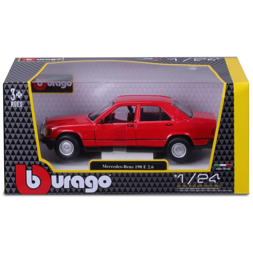 Bburago Mercedes Benz 190E 1987 1/24 rot