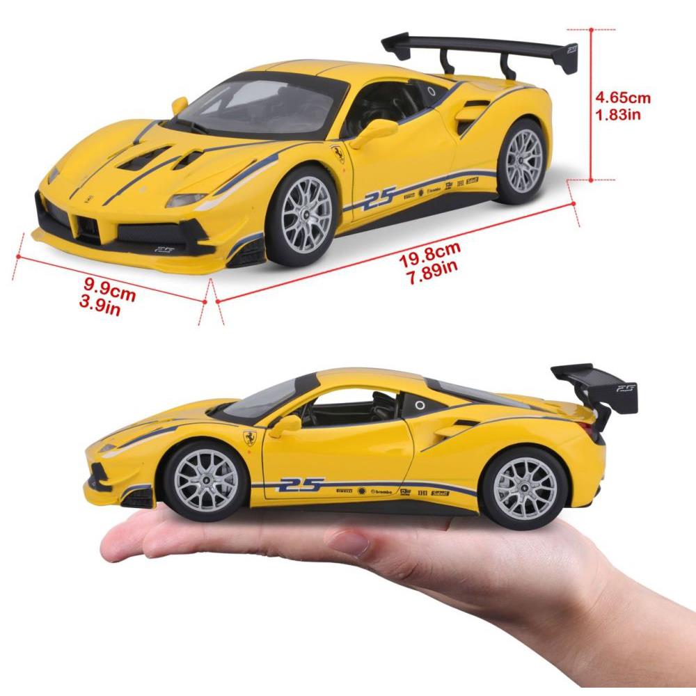 Bburago Ferrari Racing 488 Challenge 1/24 gelb
