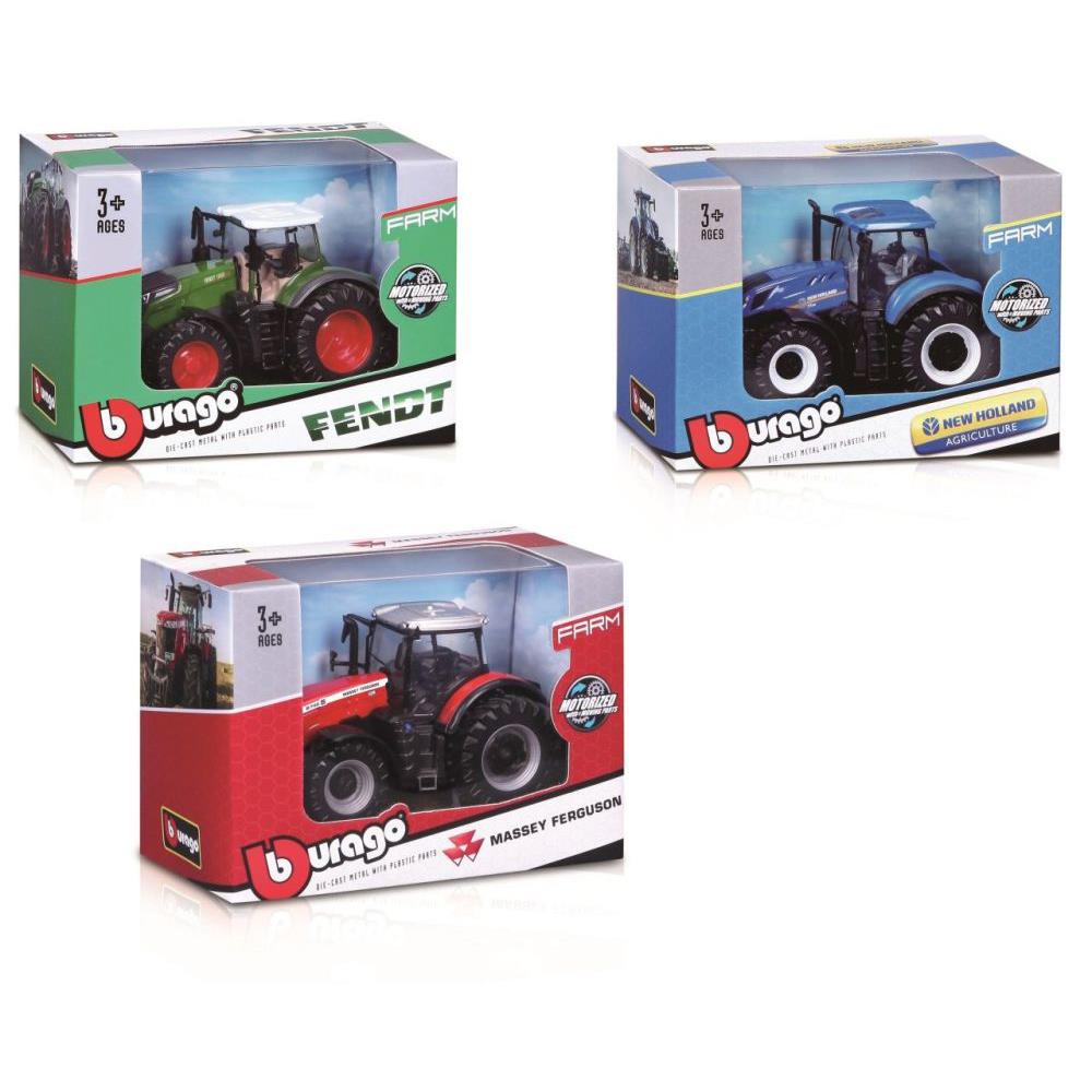 Bburago Farm Tractor Fendt und New Holland, 12 cm, assortiert