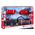 Bburago Traktoren Set Massey Ferguson mit Anhänger – Produktbild 1