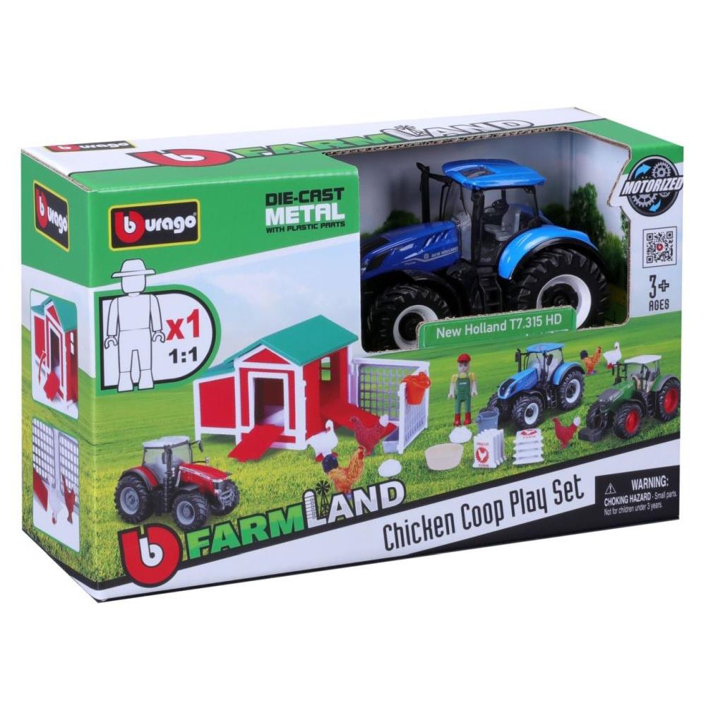 Bburago Parkgarage Hühnerstall mit Traktor