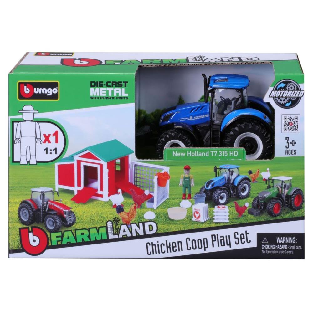 Bburago Parkgarage Hühnerstall mit Traktor