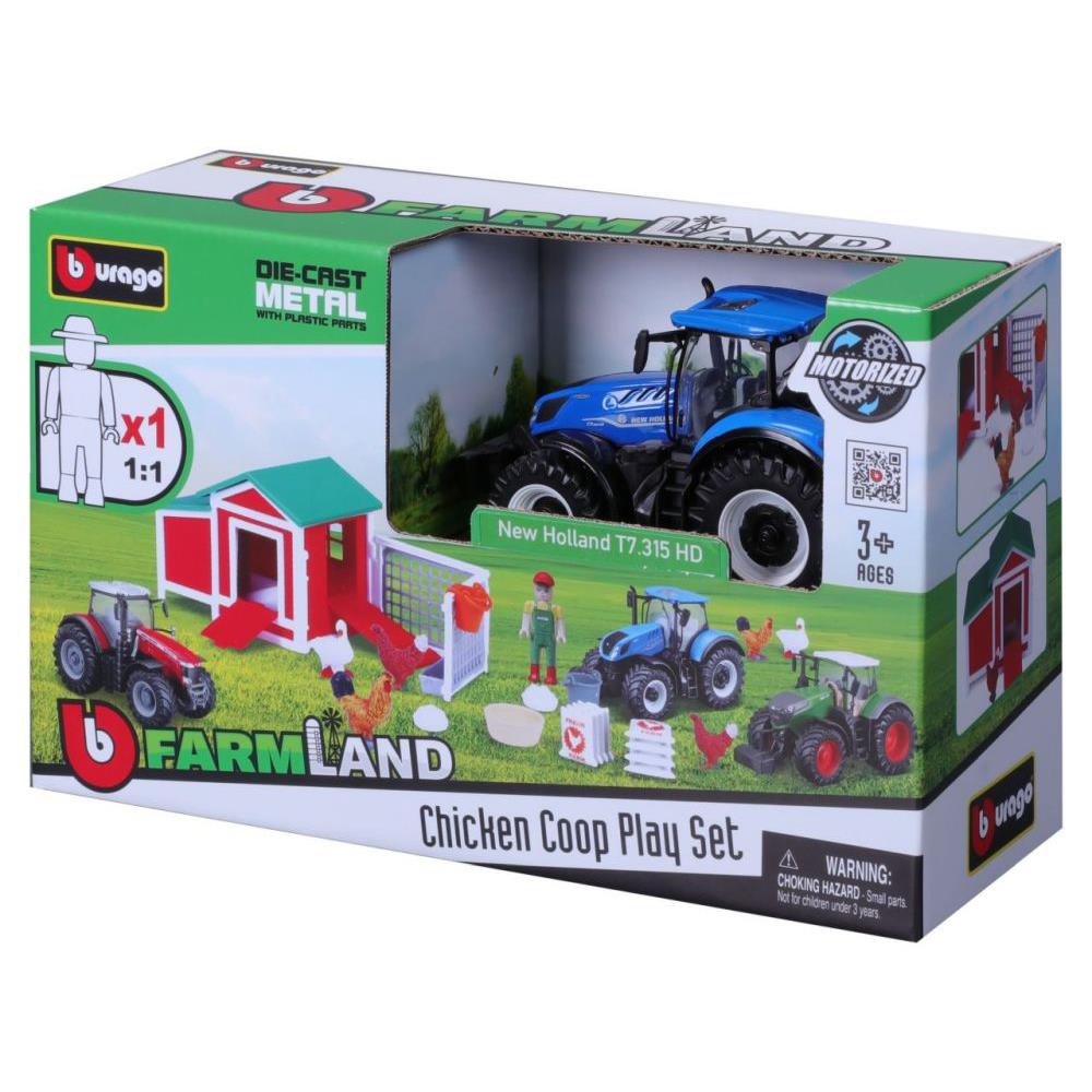 Bburago Parkgarage Hühnerstall mit Traktor