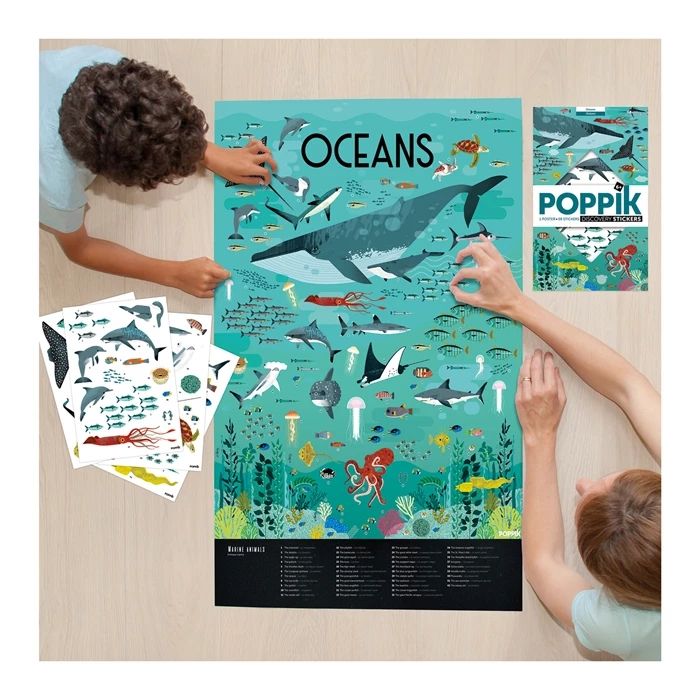 Poppik Sticker Learning Poster Ocean