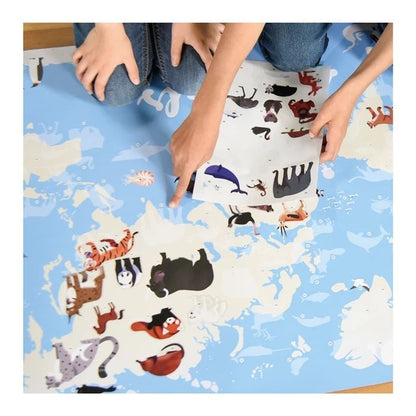 Poppik Sticker Learning Poster Animals of the World