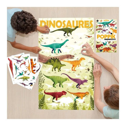 Poppik Sticker Learning Poster Dinosaur