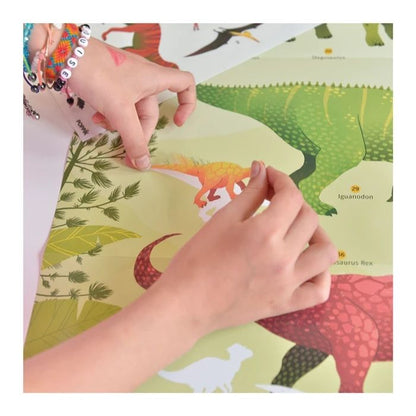 Poppik Sticker Learning Poster Dinosaur