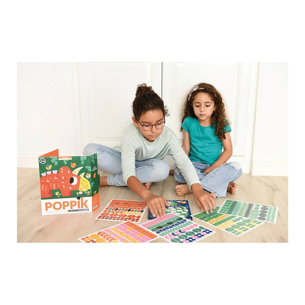 Sticker Panorama Poster Dinosaurier