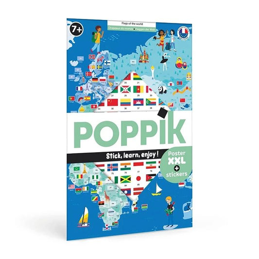 Poppik Sticker Learning Poster Flags of the World