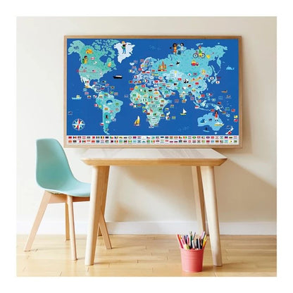 Poppik Sticker Learning Poster Flags of the World