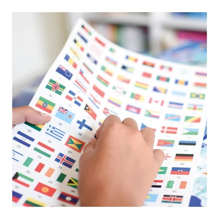 Poppik Sticker Learning Poster Flags of the World