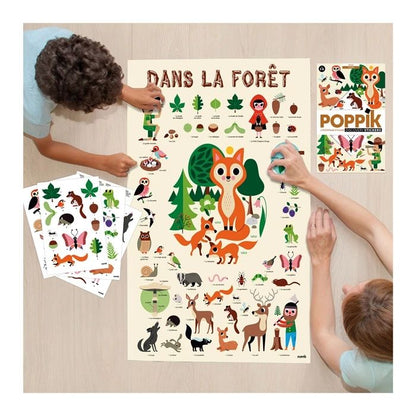 Poppik Sticker Learning Poster Forest