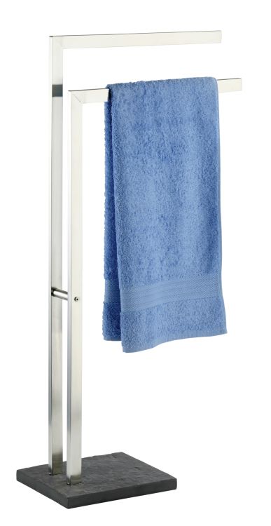 Wenko stainless steel towel and clothes rack, Slate Rock