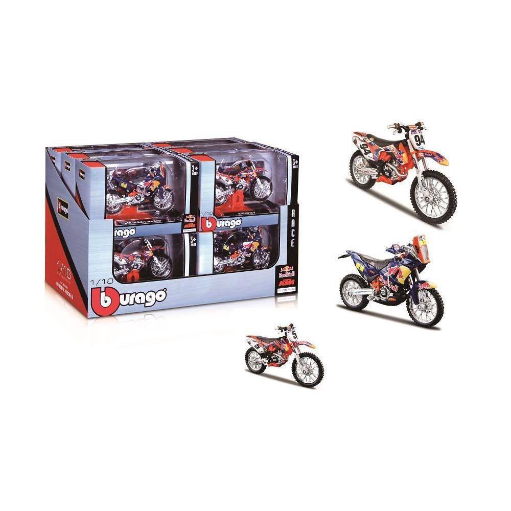 Bburago KTM Red Bull Motorcycle 1/18, 1 pièce triée