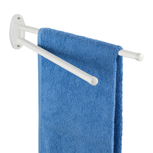 Wenko towel holder Basic, with 2 movable arms white