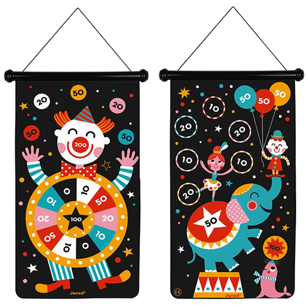 Janod Magnetisches Dartspiel Zirkus, assortiert