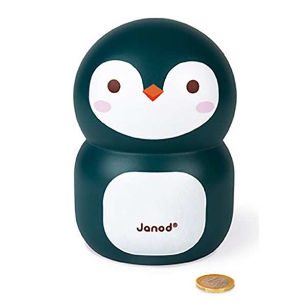 Janod wooden penguin money box