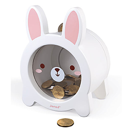 Janod wooden rabbit money box