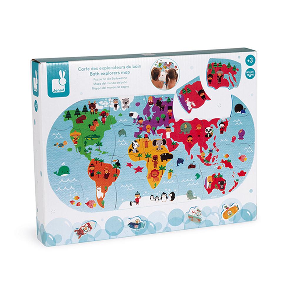 Puzzle Karte für die Badewanne, 28 Teile