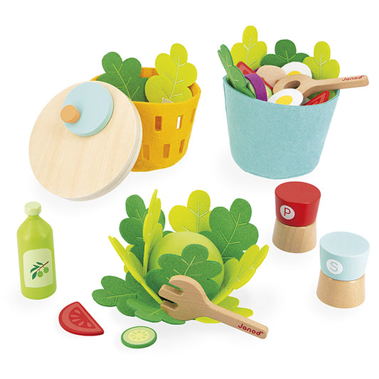 Janod salad set with accessories, 30 pieces