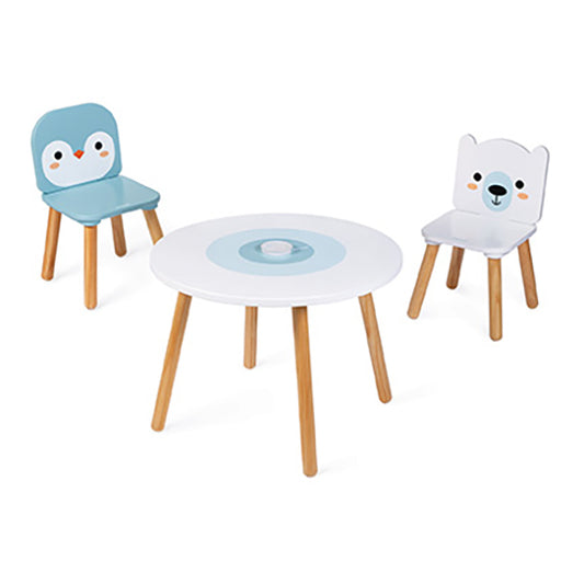 Janod table and 2 chairs Polar
