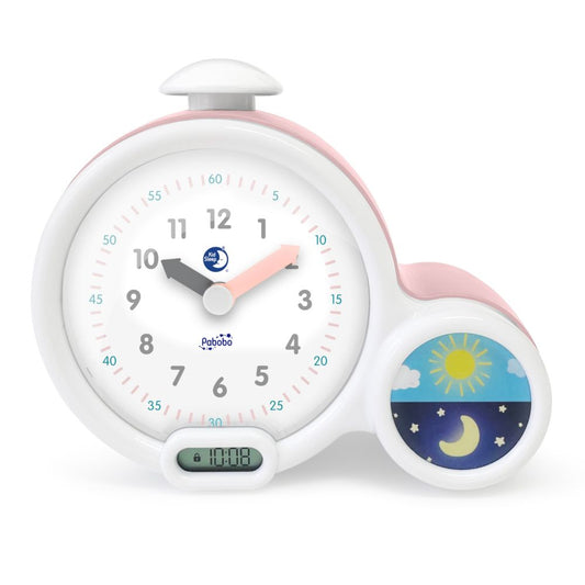 Pabobo Wecker Kid'Sleep Clock, weiss, rosa