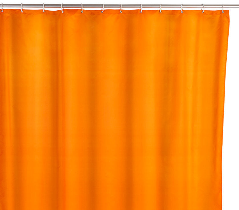 Wenko shower curtain orange polyester, anti-mould