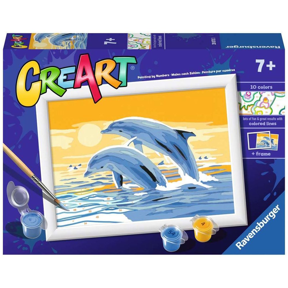 Ravensburger CreArt - Paint by Numbers - Delightful Dolphins