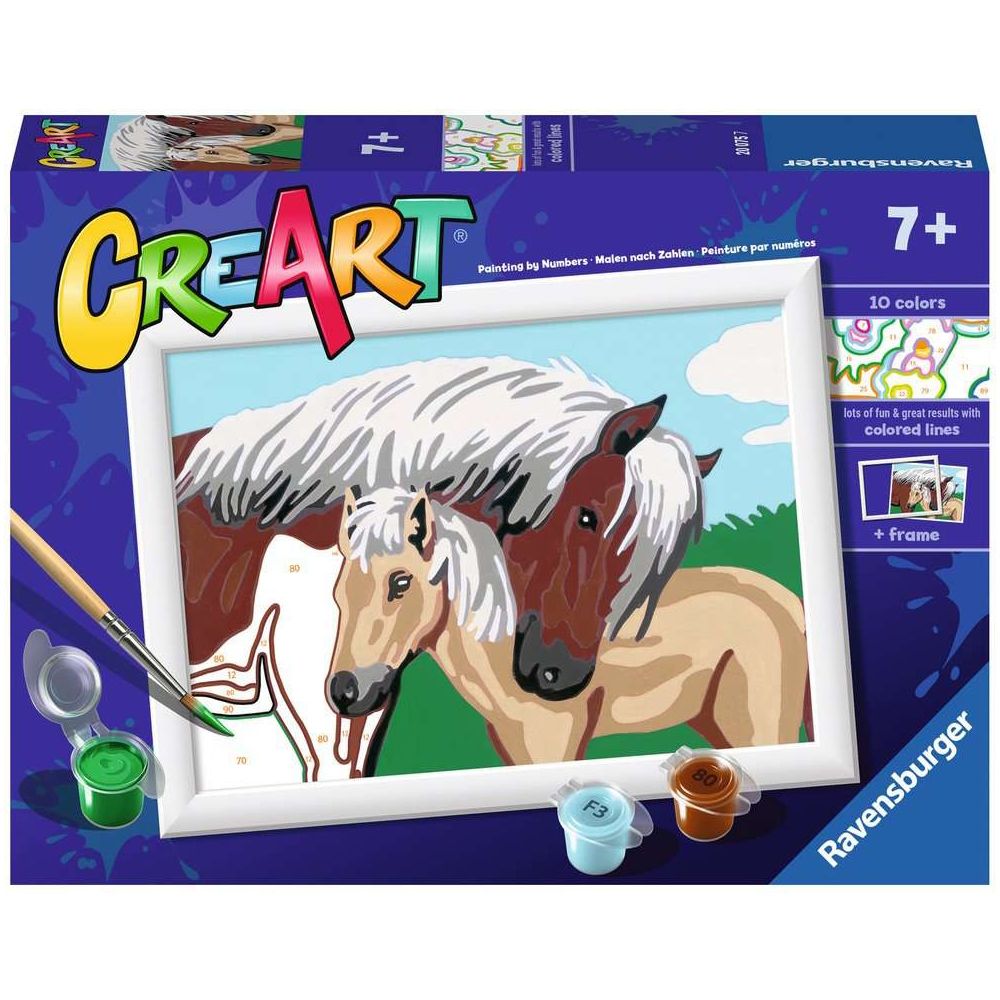 Ravensburger CreArt - Painting by Numbers - Mother &amp; Foal