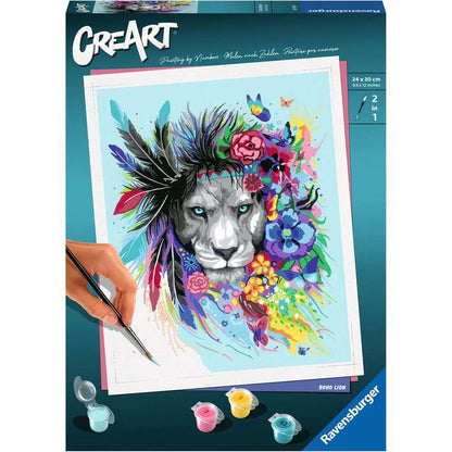 Ravensburger CreArt - Painting by Numbers - Boho Lion
