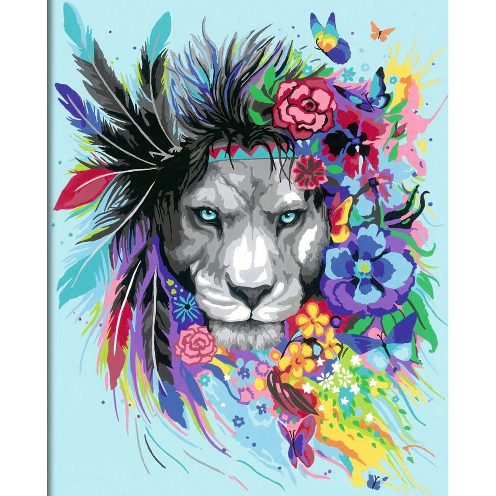 Ravensburger CreArt - Painting by Numbers - Boho Lion