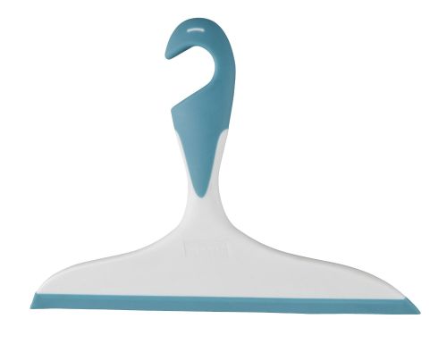 Wenko bathroom wiper Loano, light blue/white