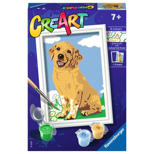 Ravensburger CreArt - Painting by Numbers - Friendly Retriever