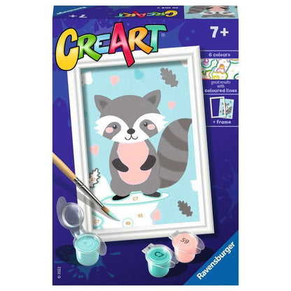 Ravensburger CreArt - Paint by Numbers - Cute Racoon