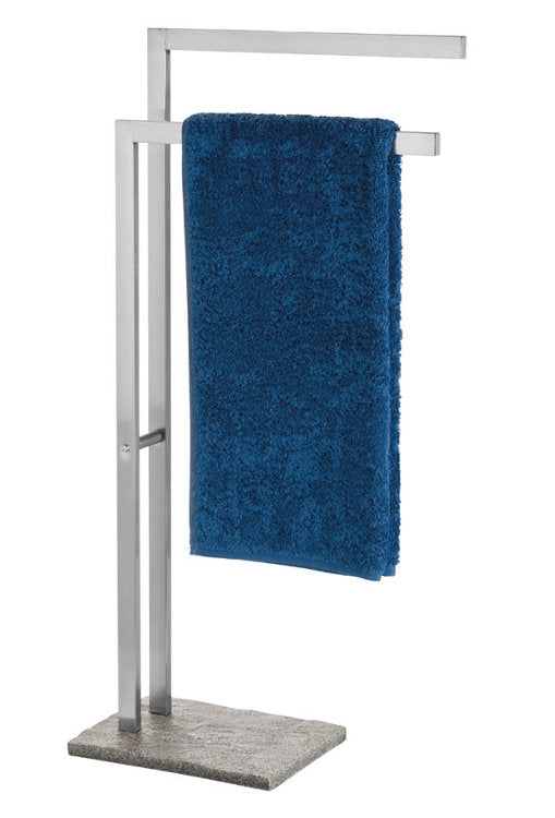 Wenko stainless steel towel/clothes rack, granite satin/grey