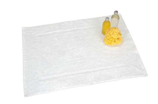 Wenko terry cloth shower mat, Paradise white