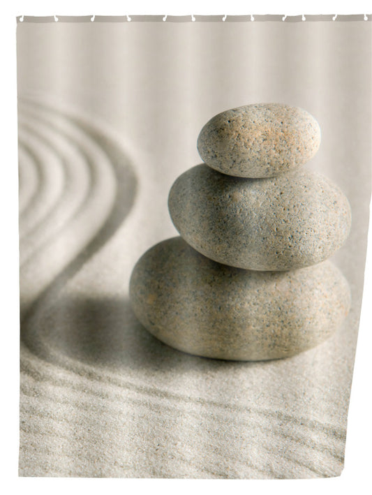 Wenko Duschvorhang Sand and Stone, 180x200 cm Polyester