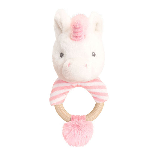 Keel Keeleco Baby Unicorn Rattle Ring, 14 cm