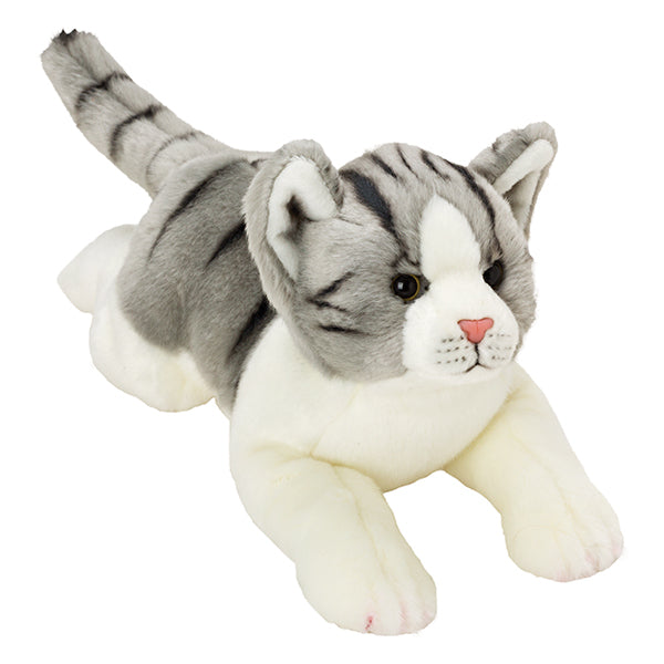 Yomiko cat grey-white, 36 cm