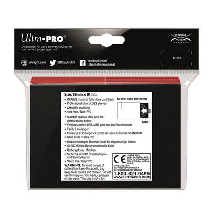 Ultra Pro Red Eclipse Gloss Deck Protector Standard (100)