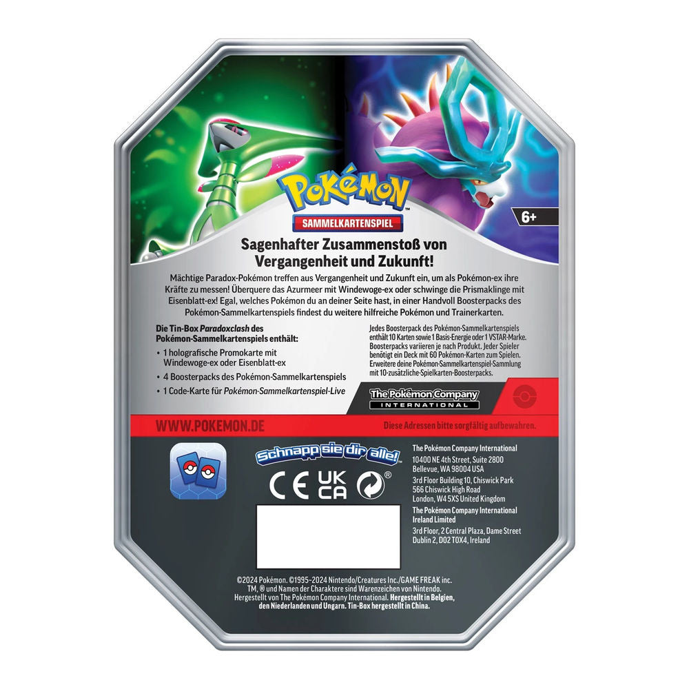 Pokémon DE Paradoxclash ex Tin