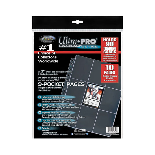 Page Ultra Pro Platinum 9 pochettes (10 pages dans un poly-sac)