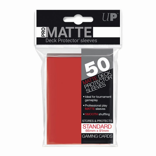 Ultra Pro Red PRO-Matte Deck Protector Standard (50)